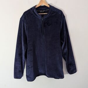 Spyder Navy Ribbed Quarter Zip Sweatshirt Men's Size XXL